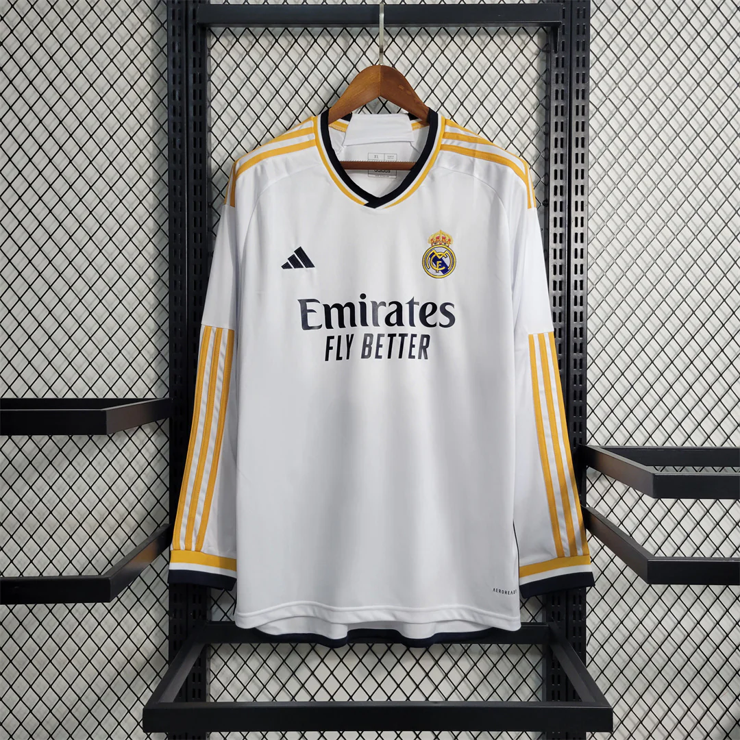 Real Madrid 2023/2024 Home Long Sleeve - Foot Jersey Now