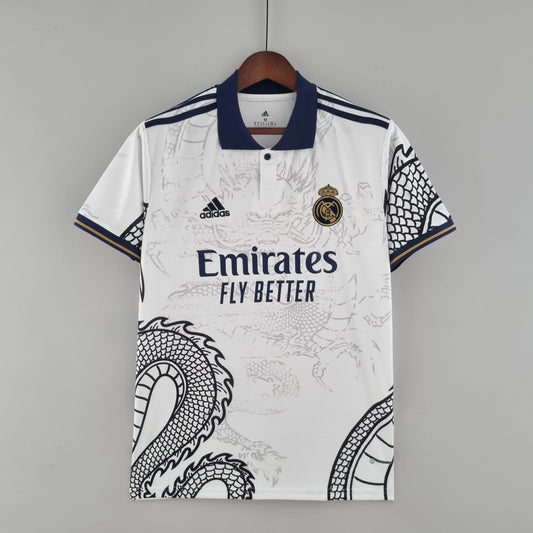 Real Madrid Dragon White Jersey - Foot Jersey Now
